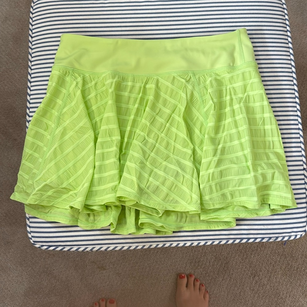 Free People Movement tennis skirt in lime green